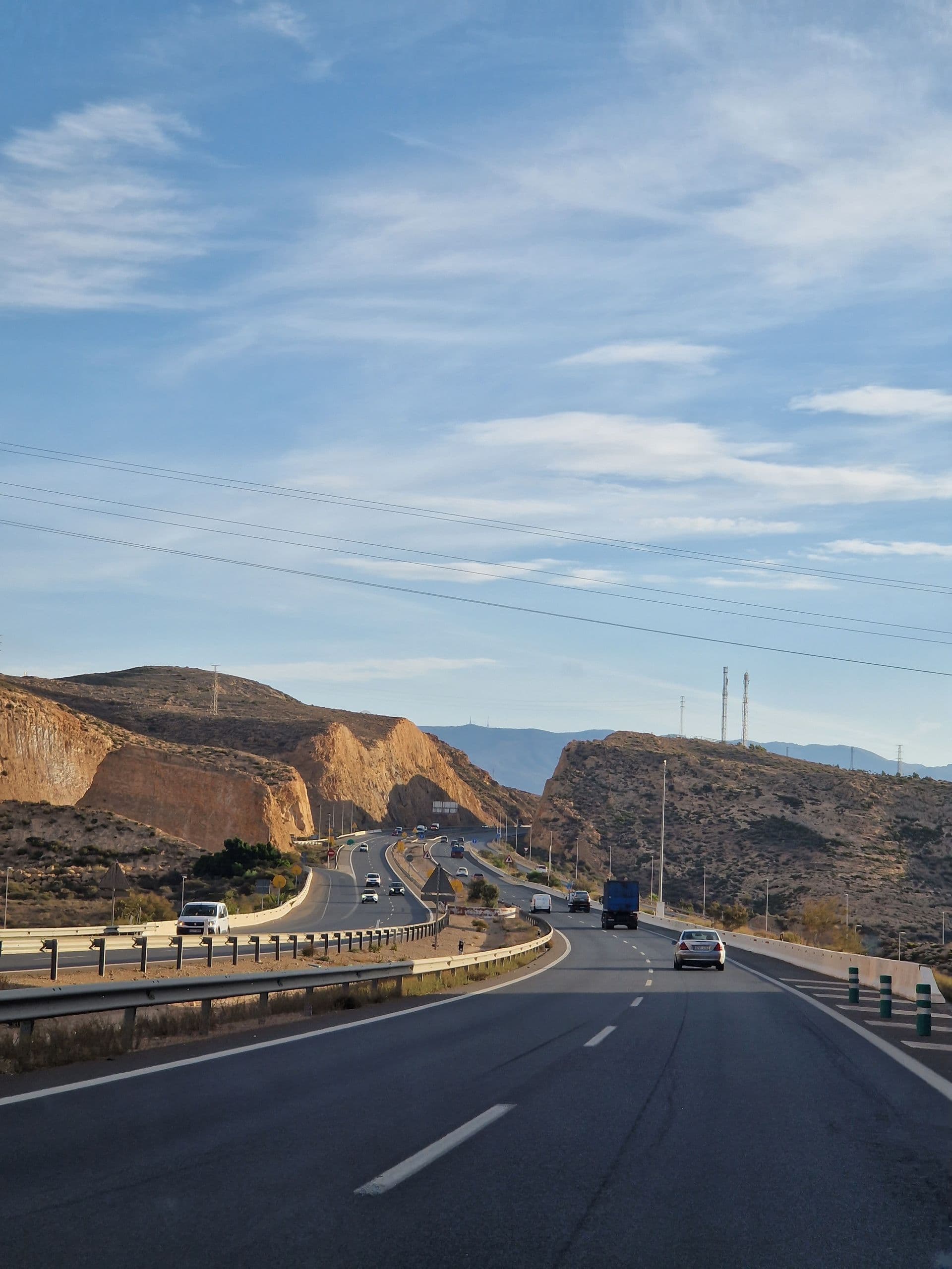 Autovía española con tráfico de mercancías